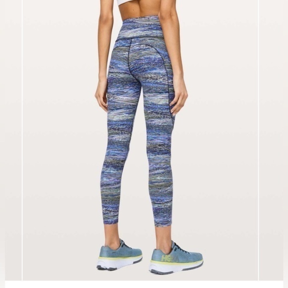 Lululemon Fast & Free Tight II 25” *Non-Reflective Nulux Interconnect Blue Multi